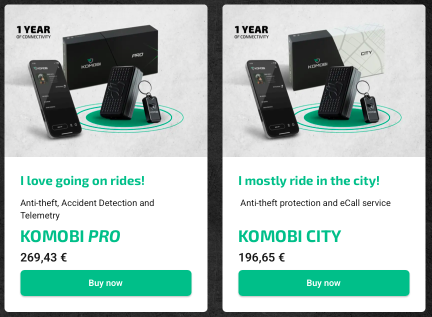 Komobi Partnership with MotoShare products